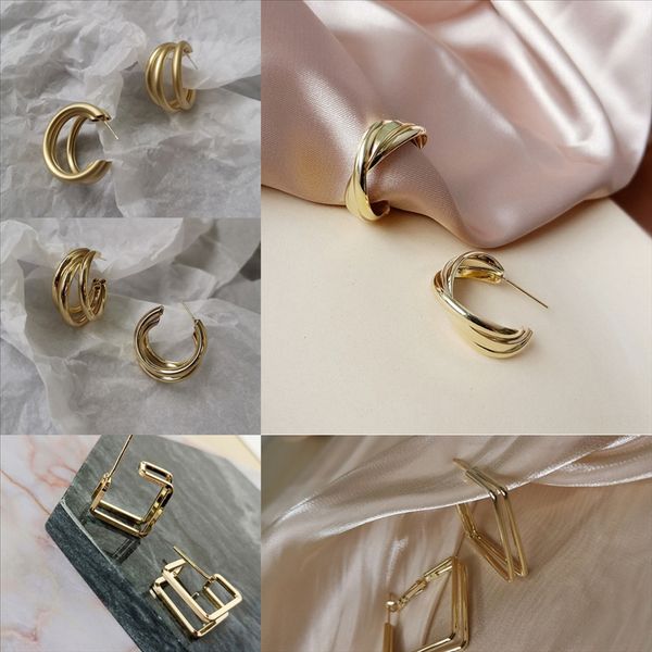 

qufe fashion sterling woman earring for hook women new boho geometric dangle drop tassel acrylic resin ear stud earrings jewelry sier, Golden