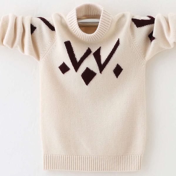 

winter clothing 2020 boys' sweater autumn new student round neck middle school children's solid cashmere bottomed zzefr75b, Blue