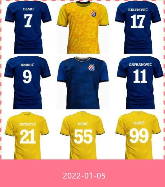 

21 22 gnk dinamo zagreb soccer jersey gojak kadzior olmo home away 2021 2022 nogometni klub football shirts, Black;yellow
