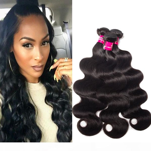 

8а бразильские прямые волосы 100% бразильское virgin straight человеческих волосы 3 или 4 связки необработанных перуанских малазийский strai, Black;brown