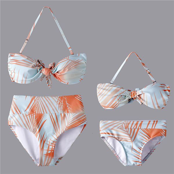 

2019 parent child new split bikini suit women's swimsuit, White;black