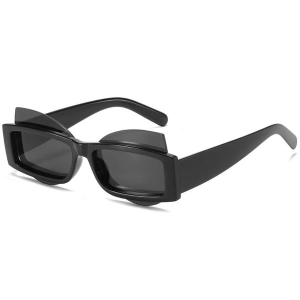 

sunglasses veshion black square women cat eye brown uv400 2021 fashion ladies sun glasses vintage spring decoration, White;black