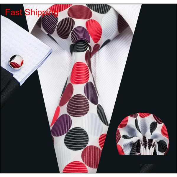 

classic silk men ties dot tie sets colorful mens neckties tie hanky cufflinks set jacquard woven meeting business wedding party gift teoxo, Black;blue