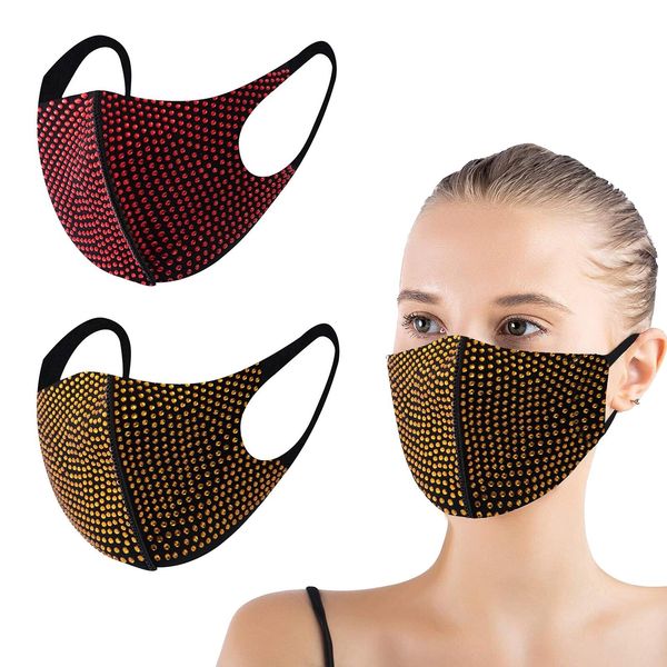 

face 2pcs women mask bling for reusable designer mondkapjes wasbaar mascherina masker mundschutzmaske