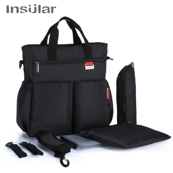 

insular brand large capacity dot style baby nappy care handbag nylon waterproof maternity mummy diaper bag baby strollers bags 201021