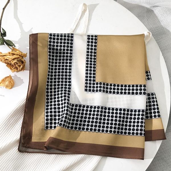 

женская шелковый шарф повелительница площади шарфы шарф multicolor нашивки dots печати kerchief шеи wrap волос шарф jllesc bdecoat, Blue;gray