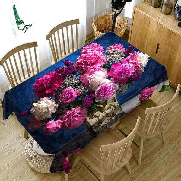 

3d фиолетовый цветочным узором скатерть пыле washable ткань сгущает cotton прямоугольные и круглые скатерти bbyhnj packing2010