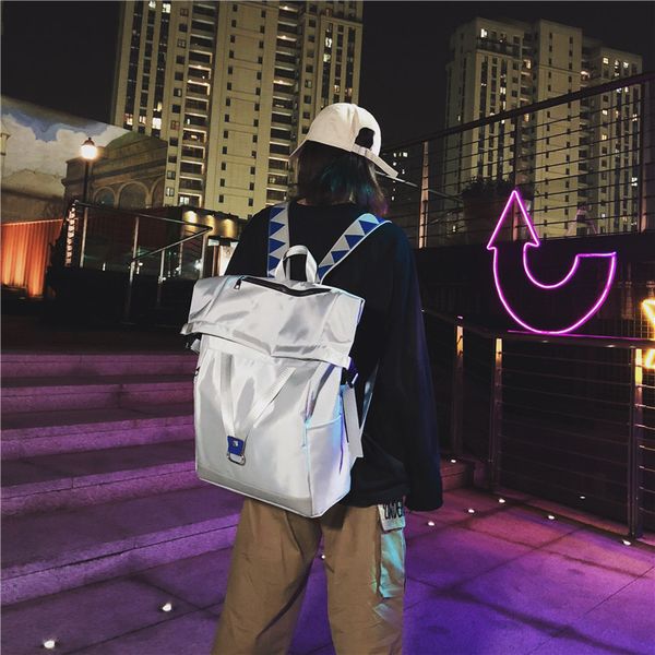 

fashion large capacity street brand backpack male canvas travel sports student schoolbag female c1111