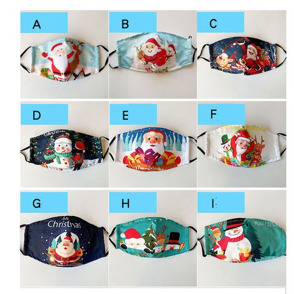 

fashion christmas face mask cotton breathable winter warm mouth mask washable cartoon filter design anti-pollution face mask vt1859