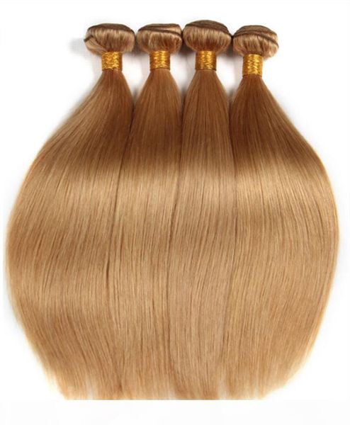 

brazilian straight human hair bundles blonde color 27# hair weaves 3 pieces 10-30 inch non remy hair extensions ing, Black