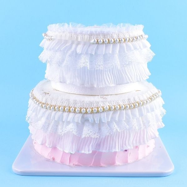 

hhmj8 internet celebrity lace style pearl ins pearl edge cake decorative lace cake decoration card uz0np