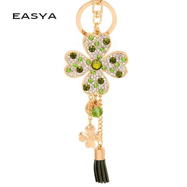 

easya любовь clover творческого подарок брелок сплав rhinestone брелок сумка подвеска сумка женщины charm автоаксессуары малых подарки, Silver