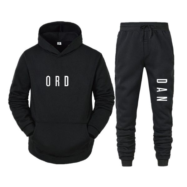 

men designer jd hoodies pants set fleece tracksuit mens sweat suits patchwork black solid color 2021 autumn winter mens womens sportsuit 3xl, Gray