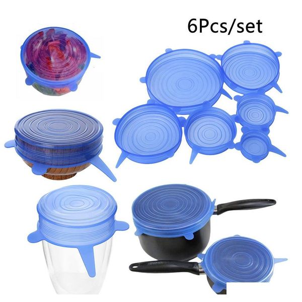 

silicone stretch lids reusable suction lid-bowl universal pan plate pot food fresh storage cover sealer kitchen ser 65pcs saanu