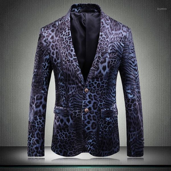 

classic male blazer luxury velvet leopard print prom blazers men 5xl single breasted nightclub party mens blazers1, White;black