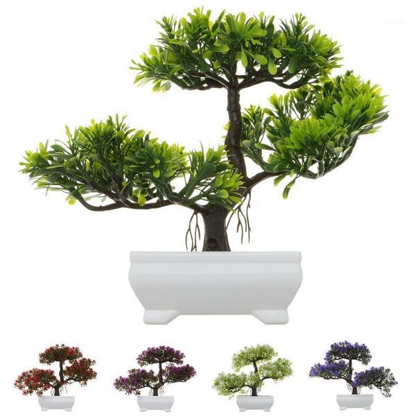 

fake artificial plants bonsai potted plant mini simulation pine tree home decor1