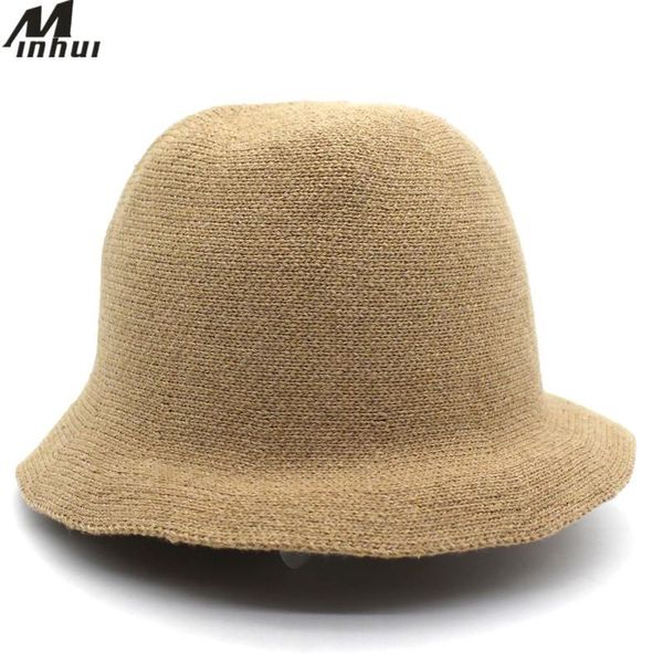 

minhui 2020 новой осень зима ковш шапки для женщин вязаных шапок рыбалки bonnet gorro winter панама
