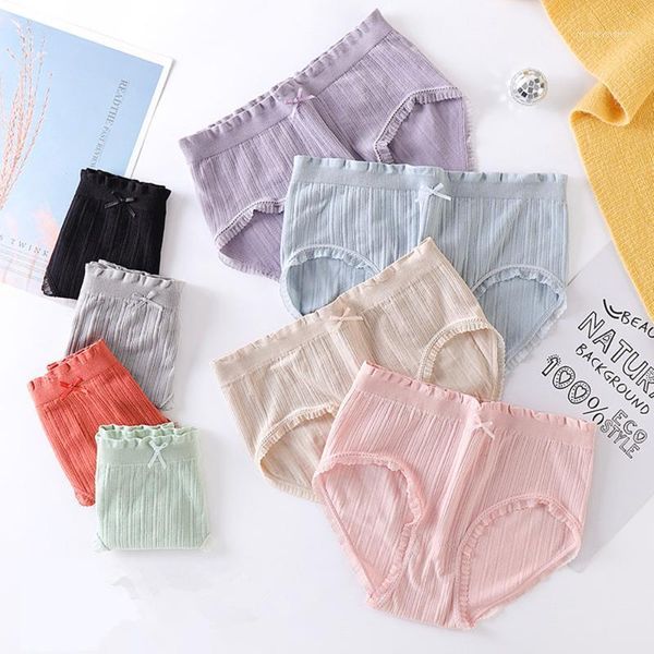 

women's panties comfort women's cotton low waist underwear soft briefs for women female lingerie fashion ladies underpants est1, Black;pink