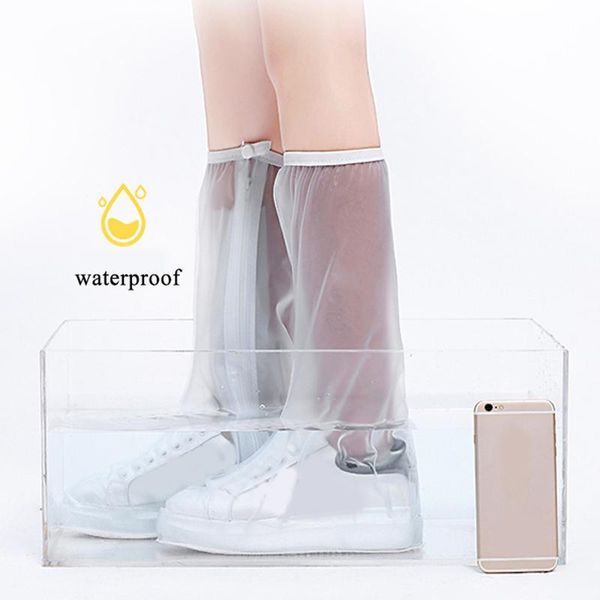 

high rain boots pvc non-slip wear-resistant shoe protector rubber boots overshoes available for all seasons fou jllwad