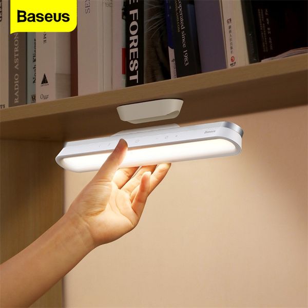 

baseus stepless dimming led reading desk lamp usb rechargeable table lamp for study touch magnetic bedside lamp night light home 1020