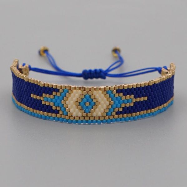 

charm bracelets go2boho evil eye women women's fashion 2021 miyuki greek jewellery handmade pulseras seed bead jewelry, Golden;silver