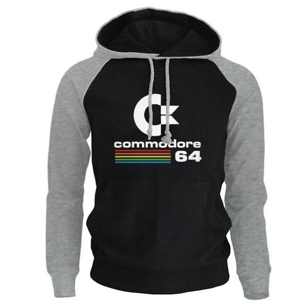 

retro amiga hoddies men ultra sid 64 male new fashion cool sweatshirts mens hooded design 2020 commodore arrival c64 8-bit hoody jpilq, Black