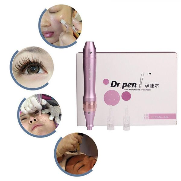 Şarj Edilebilir Dr.Pen M7-W Kablosuz Derma Kalem Otomatik Microneedle Ayarlanabilir İğne Uzunlukları 0.25mm-2.5mm 5 Hızlı Elektrik Dermapen CE