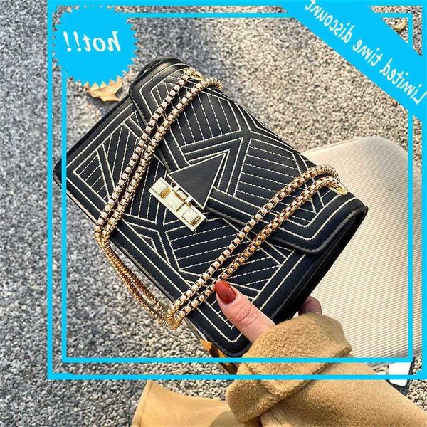 

luxury designer chain shoulder bag crossbody for pu leather handbags hand-held bags women 2021