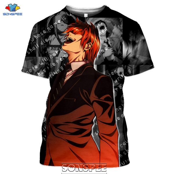 

anime death note 3d print shirts kawaii horror humor men clothing
