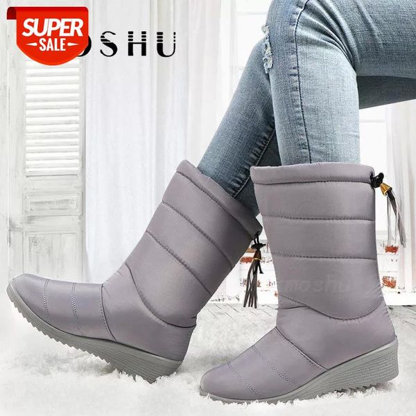 

women winter ankle boots female tassel down wedges snow boots girls fringe plush bottes #qb9v, Black
