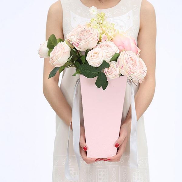 

gift wrap flower box handbag plastic rectangular hand carry arrangement bag