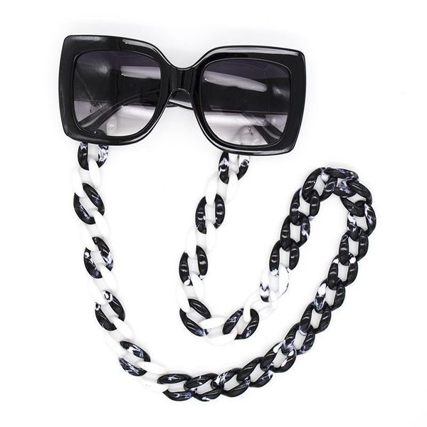 

2020 fashion women black and white mixed color acrylic eyeglasses chain glasses cord sunglasses accessories mask chain strap h jllrjv