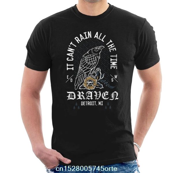 

printed camiseta it cant rain all the time draven the crow men's t-shirt tee shirt sport hooded sweatshirt hoodie