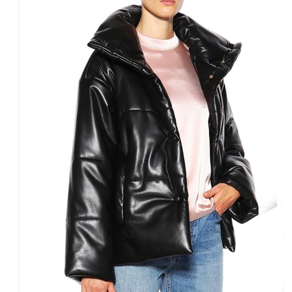 

autumn 2021 new plutonium leather women's clothes harajku kpop streetwear coat n8kt skuu, Black