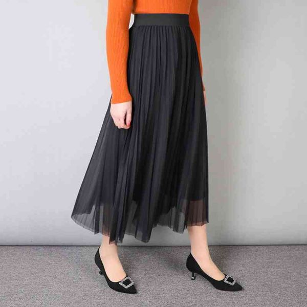 

skirts pink womens harajuku high waist pleated skirt korean fashion women black long skirt 3 layered quality nzoq