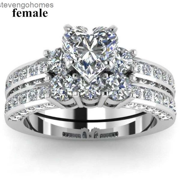

steel with accessories zircon fashion stainless blue couple ring, Silver