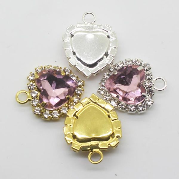 

zmasey сердце металла кнопки 10pcs / серия 17мм блестящий розовый цвет шитье цветок кнопка аксессуары ribbon карты праздник украшения партии, Black