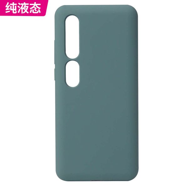 

10 mobile phone case liquid silica gel protective cover mi10 new anti falling flocking fine hole shell mi 10 pro