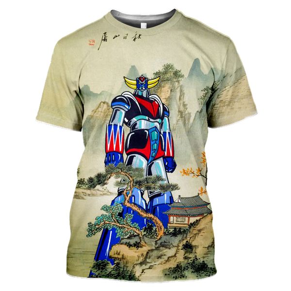 

brand goldorak grendizer homme anime gym 3d print shirts horror funny oversized men clothing
