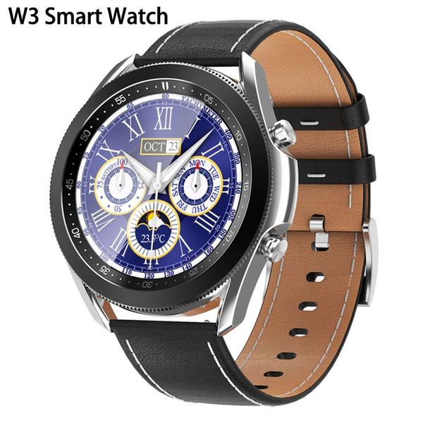 

w3 men's smart watch, touch sports wristband, bluetooth, rotating screen, belt, heart rate and blood prsure monitorjk