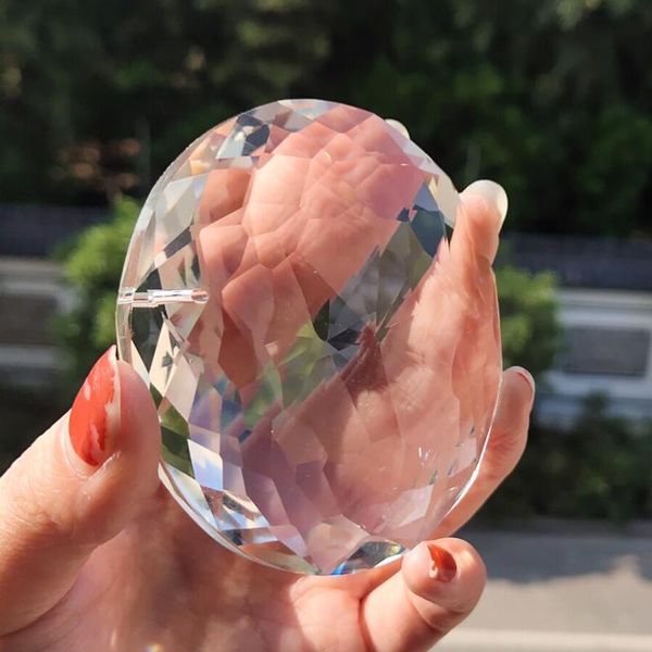 

75mm white crystal round clear crystal suncatcher pendants for chandeliers beads accessories ornament home decoration diy gifts h jllhfn