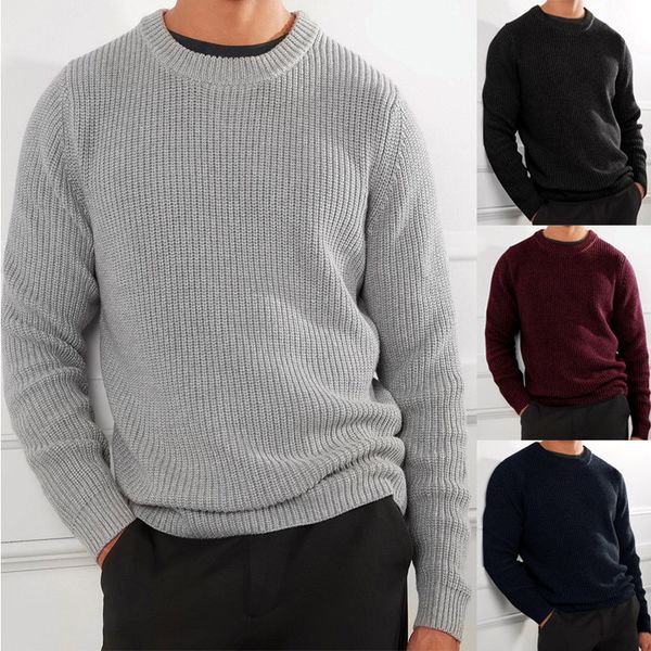 

winter mens designer sweaters casual solid color long sleeve o neck sweater new winter autumn mens clothing, White;black