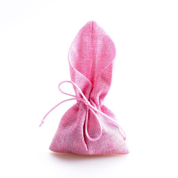 

50 pcs cute jute bags 14x25 cm jewelry packaging bags wedding party decoration favors drawable gift & pouches, Pink;blue
