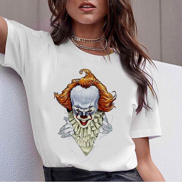 

cute joker tshirts women t shirt casual graphic printed shirt women round neck harajuku white t korean style clothes