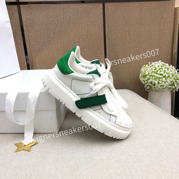 

designer sneaker platform loafers women casual shoes height-increasing shoe leather stitching breathable red black and white sneakers