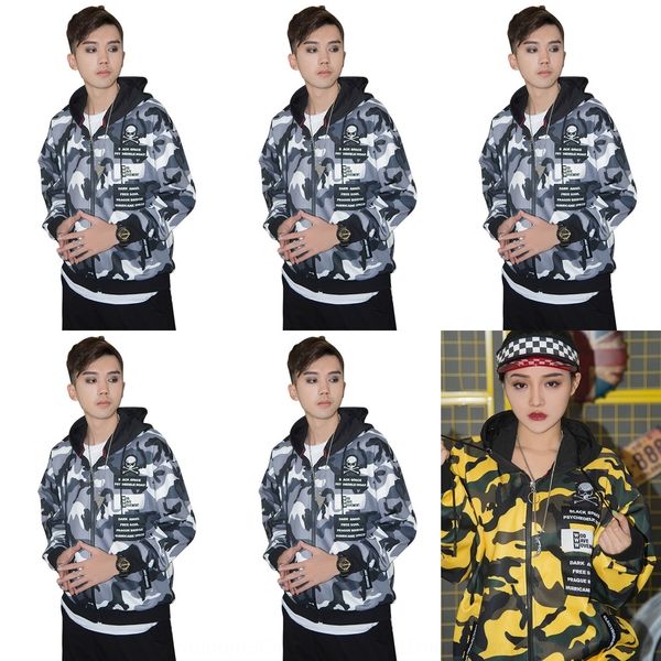 

tlp06 chaopai men's long sleeve pullover pullovert-shirt 2020 fall pullovert-shirt camouflage hooded sweater korean sportswear pullover, Black