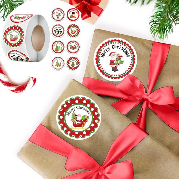 

holiday 500 roll christmas decorating 1 gift posts pack sticker round adhesive labels baking scrapbooking decor stickers