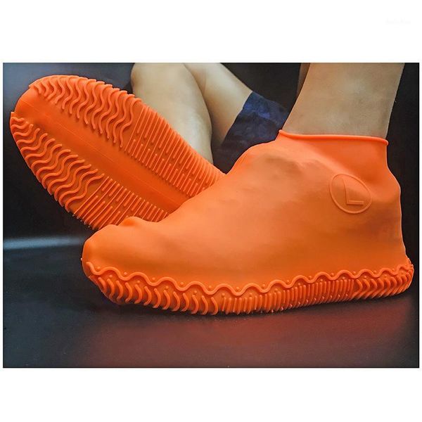 

reusable rain boots shoes 1pair waterproof silicone shoe cover rain protector slip-resistant rubber shoes cover s/m/l1
