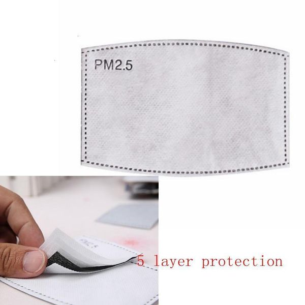 

layer pm2.5 protective disposable mask face 5 masks inner gasket replacement filter pad respirator wholesale