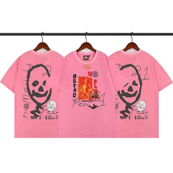 

fest astroworld music peripheral balloon man men's and women's short sleeve t-shirt, White;black